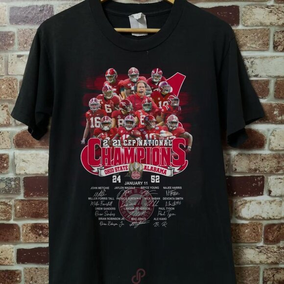 2021 CFP national Ohio State & Alabama university champions Shirt retro - Picture 1 of 2